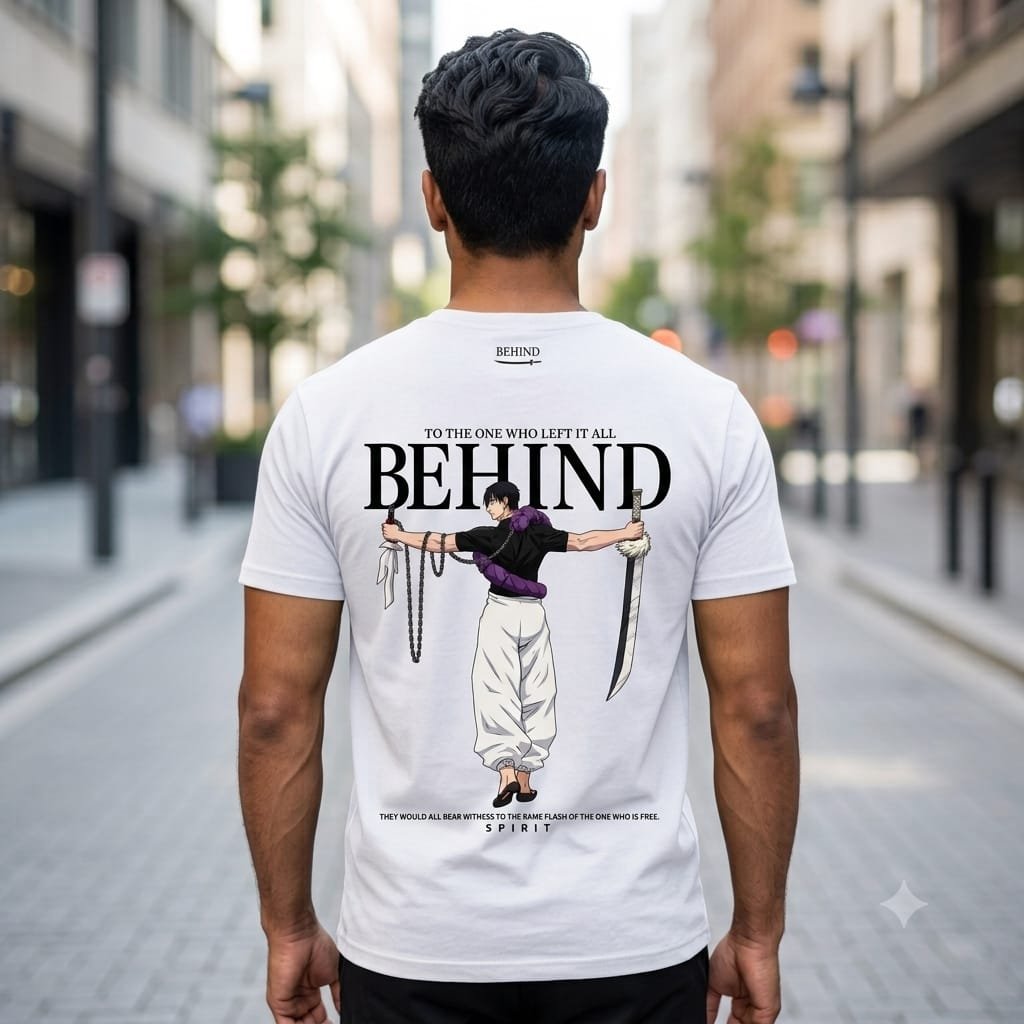 Elementor #193 BEHIND – White T- SHIRT