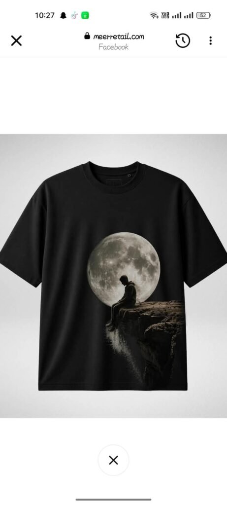 Moon - Black t-shirt
