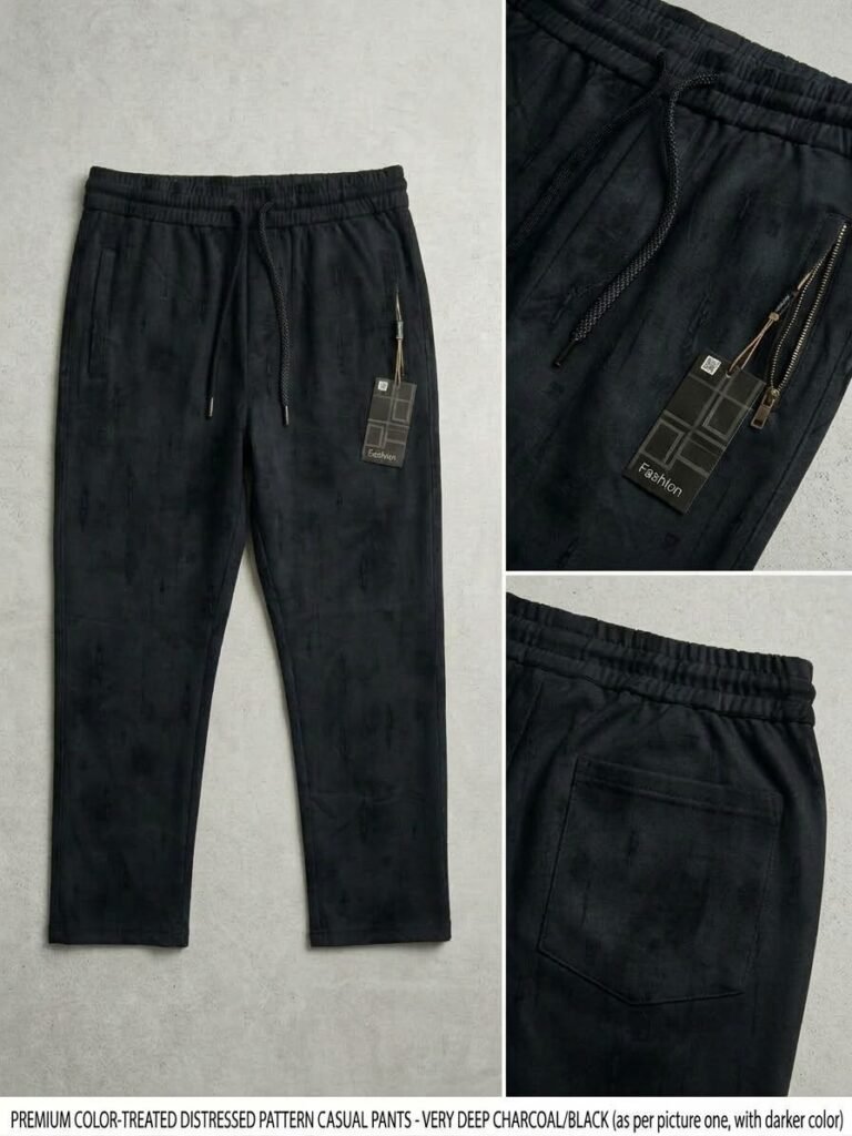 Premium Distressed Pattern Casual Pants